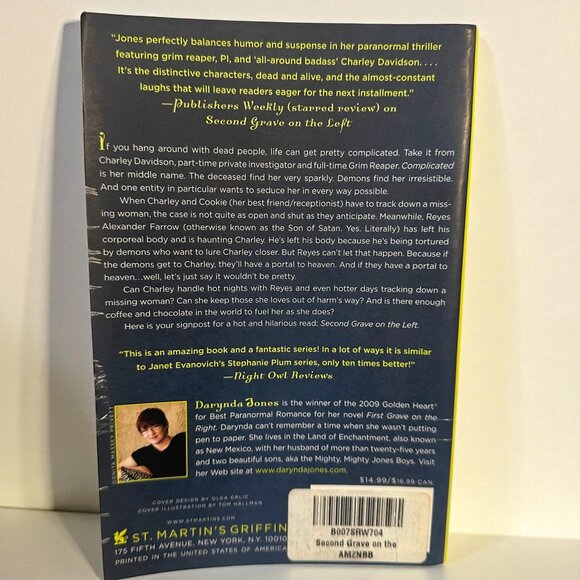 Second Grave on the Left by Darynda Jones | Paranormal Mystery Novel (Paperback) - Picture 2 of 5